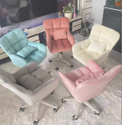 Minimalist Velvet Cotton Nylon Desk Chair