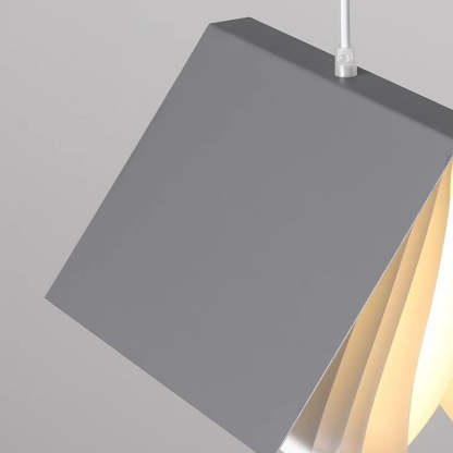 Contemporary Book Rectangle Iron Fabric Pendant Light