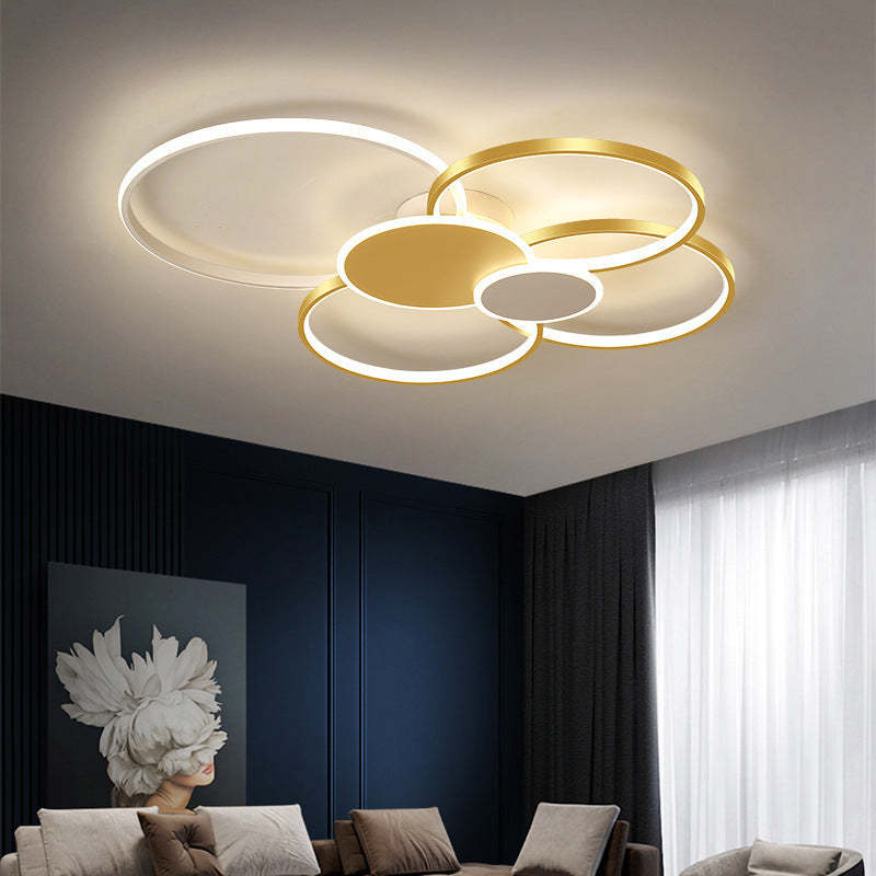 Minimalist Iron Silicone Circle Ceiling Light