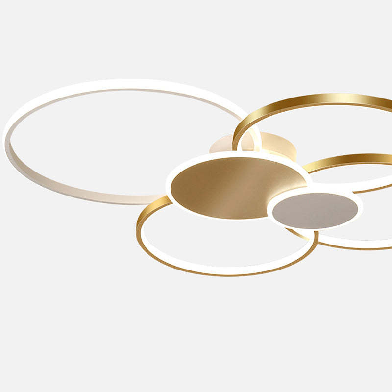 Minimalist Iron Silicone Circle Ceiling Light