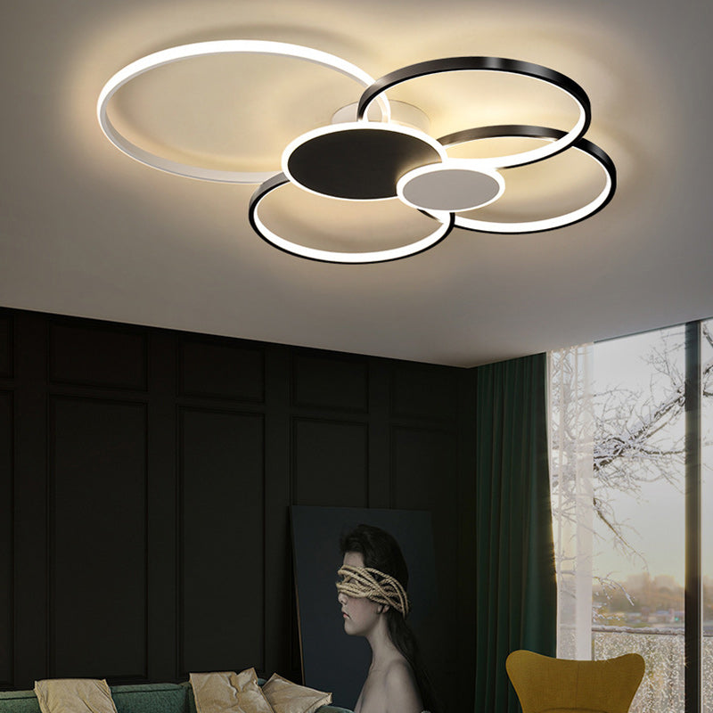 Minimalist Iron Silicone Circle Ceiling Light