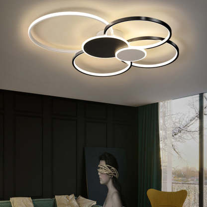Minimalist Iron Silicone Circle Ceiling Light