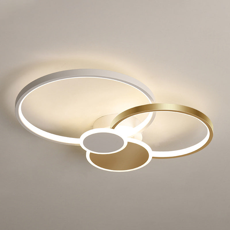 Minimalist Iron Silicone Circle Ceiling Light