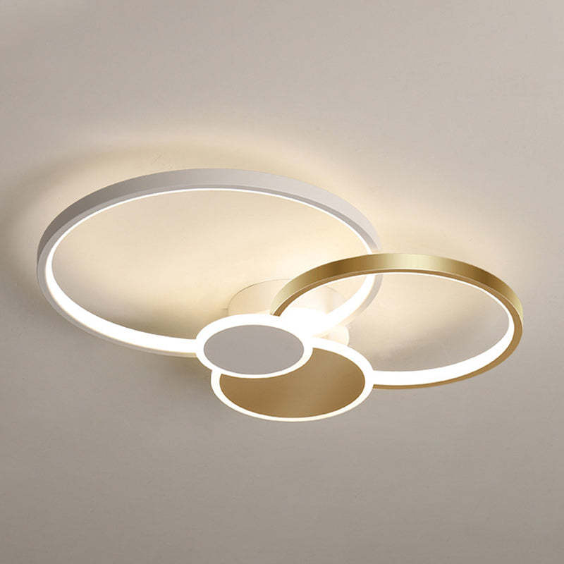 Minimalist Iron Silicone Circle Ceiling Light