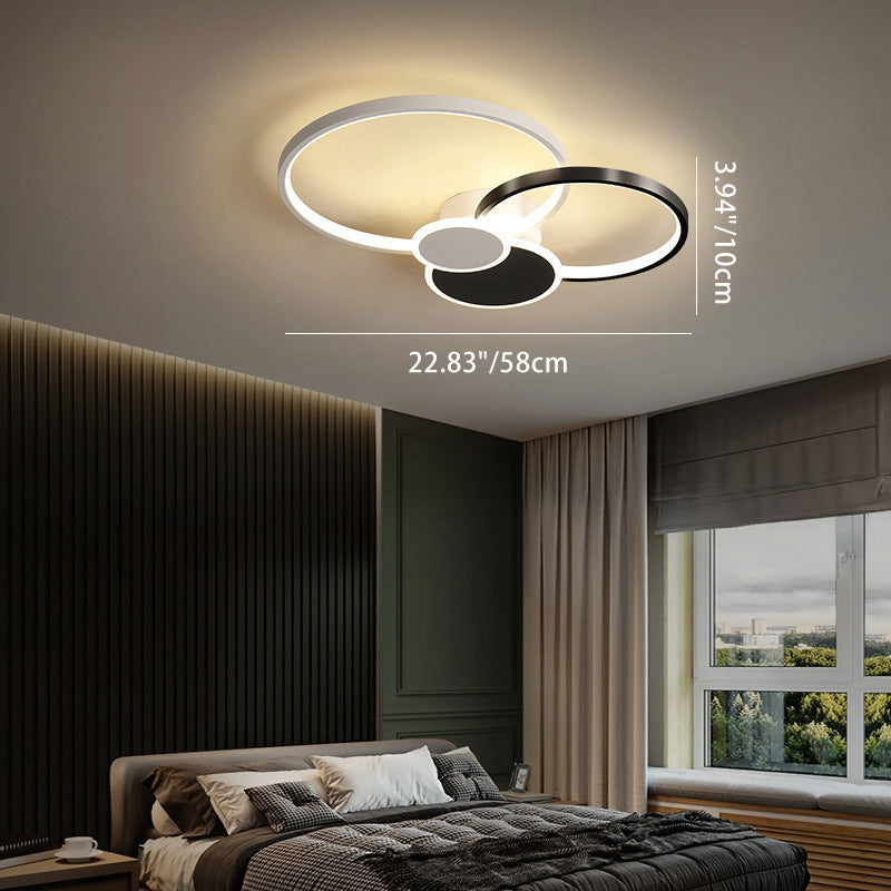 Minimalist Iron Silicone Circle Ceiling Light