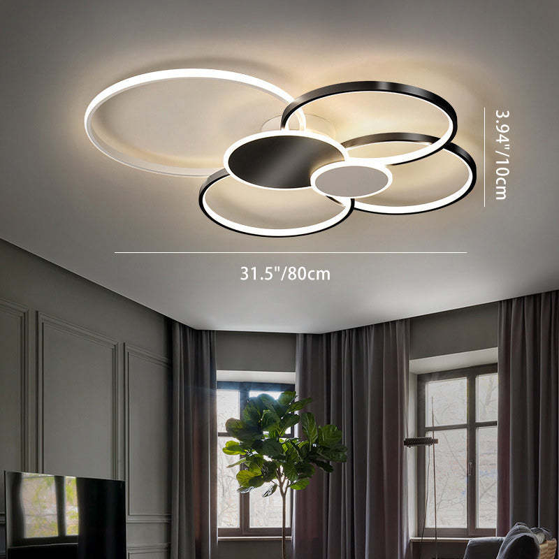 Minimalist Iron Silicone Circle Ceiling Light