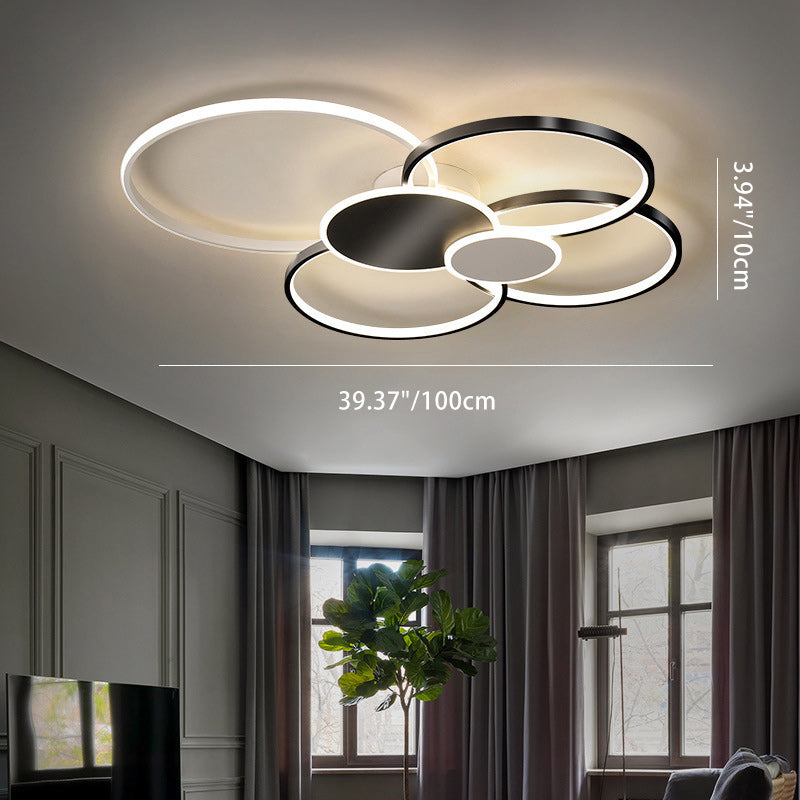 Minimalist Iron Silicone Circle Ceiling Light