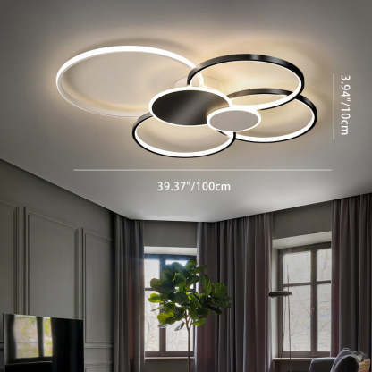 Minimalist Iron Silicone Circle Ceiling Light