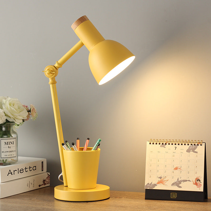 Nordic Dome Iron Solid Wood Table Lamp