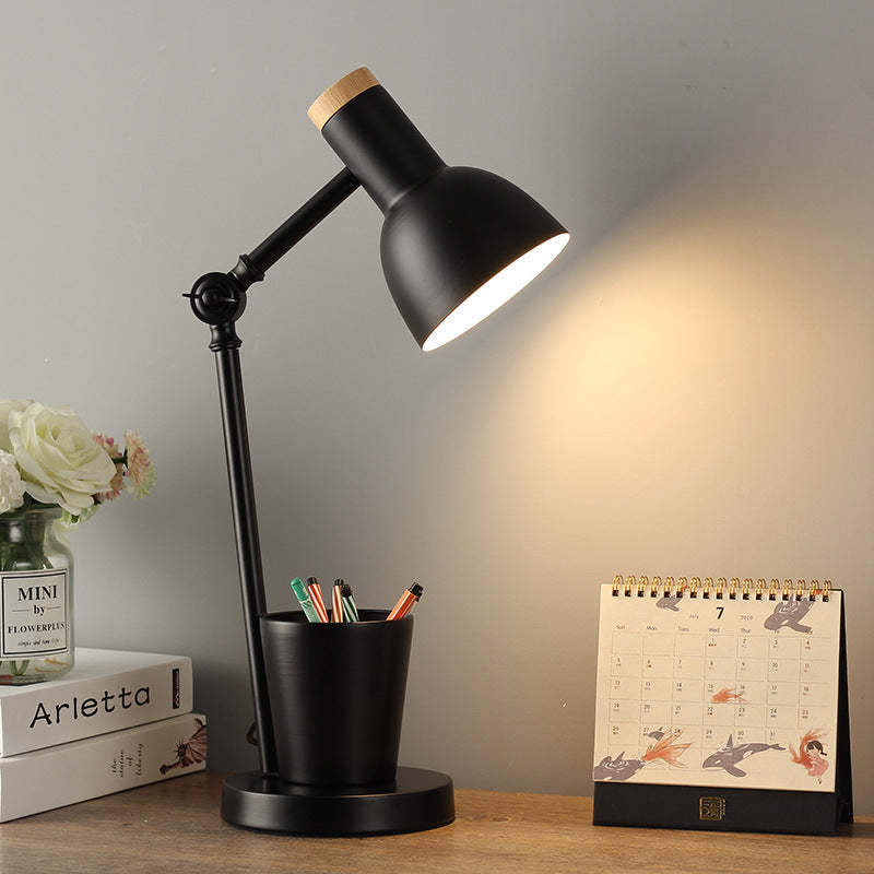 Nordic Dome Iron Solid Wood Table Lamp