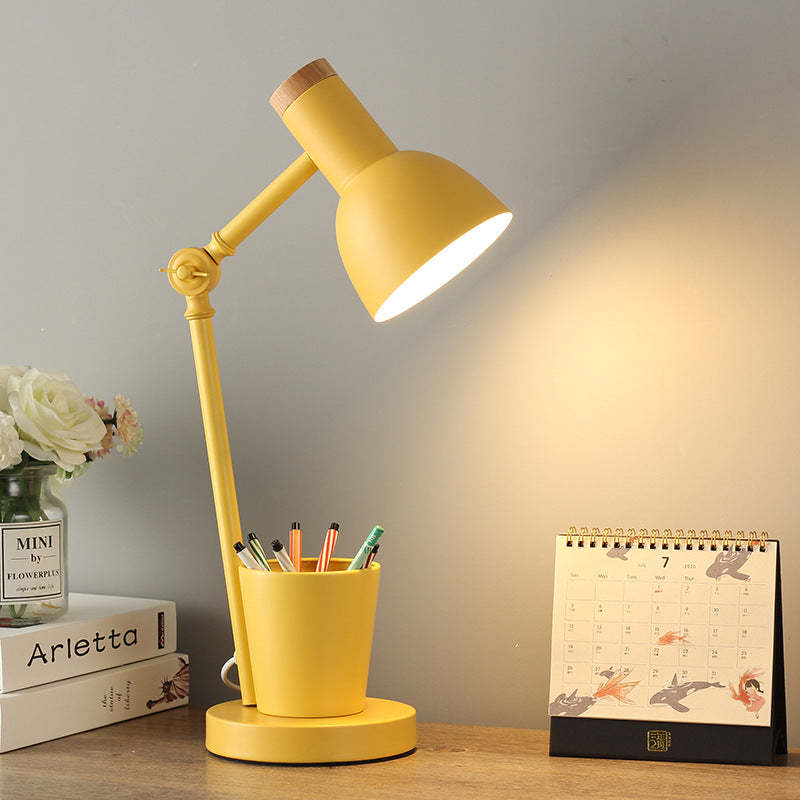 Nordic Dome Iron Solid Wood Table Lamp