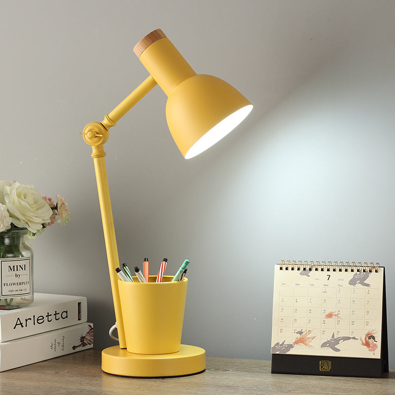 Nordic Dome Iron Solid Wood Table Lamp