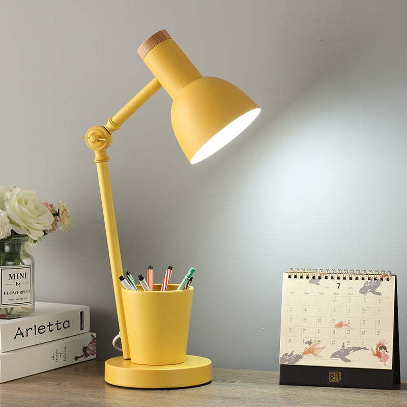 Nordic Dome Iron Solid Wood Table Lamp