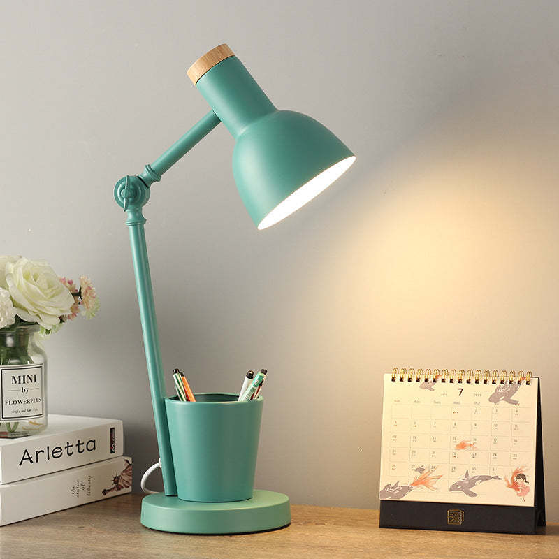 Nordic Dome Iron Solid Wood Table Lamp