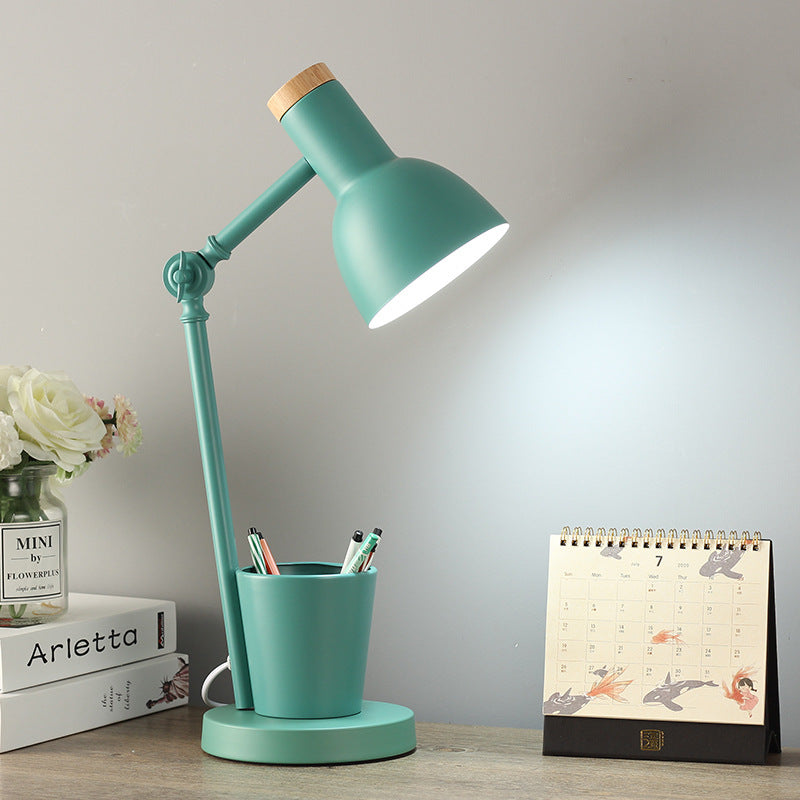 Nordic Dome Iron Solid Wood Table Lamp