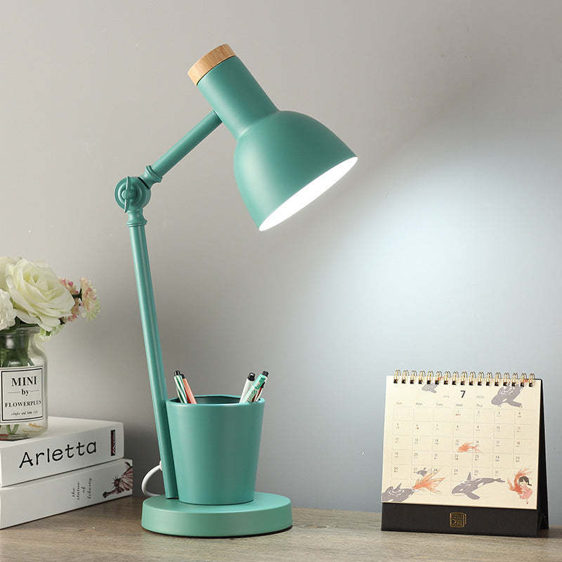 Nordic Dome Iron Solid Wood Table Lamp