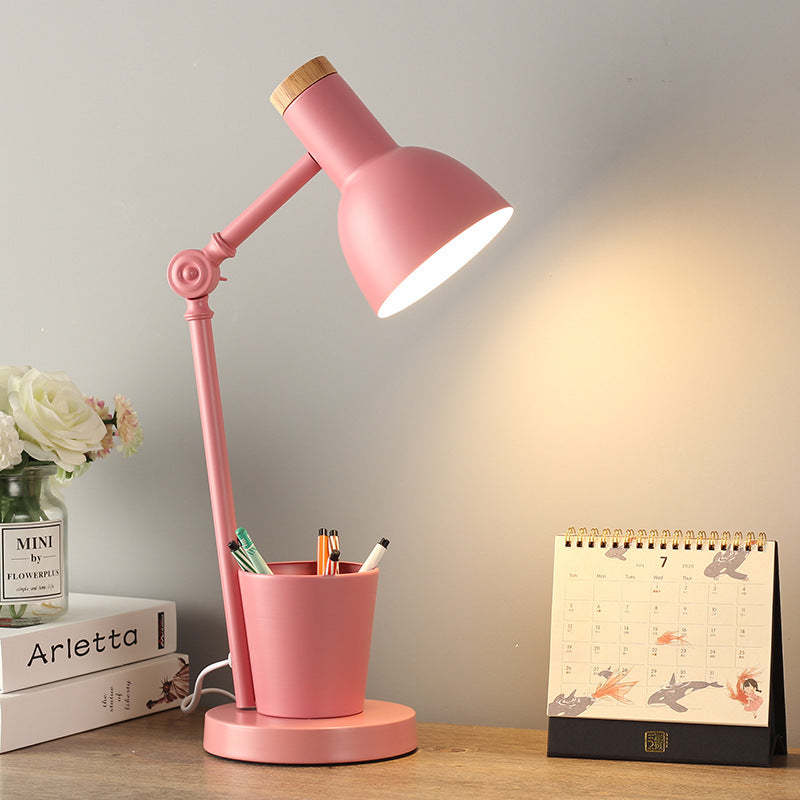 Nordic Dome Iron Solid Wood Table Lamp
