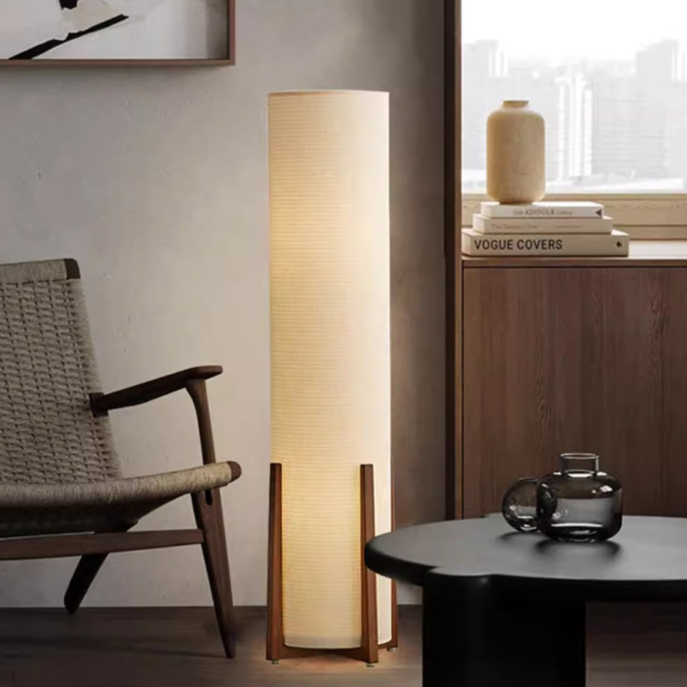 Traditional cylinder floor lamps in fabric — 220V-240V (UK/AU)