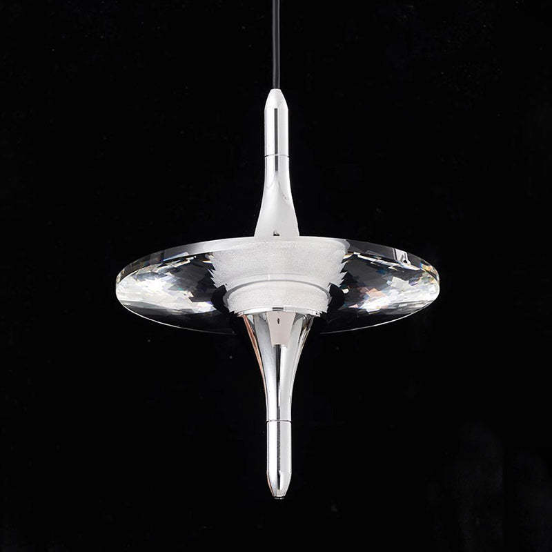 Modern Cone Metal Crystal LED Pendant Light