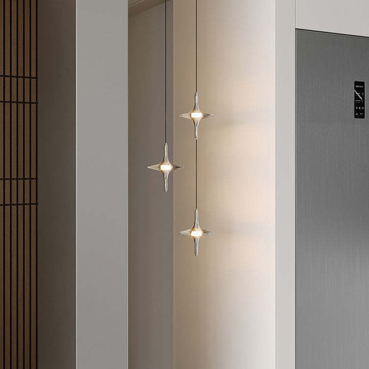 Modern Cone Metal Crystal LED Pendant Light