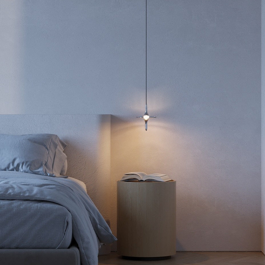 Modern Cone Metal Crystal LED Pendant Light