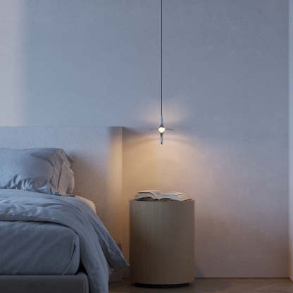 Modern Cone Metal Crystal LED Pendant Light