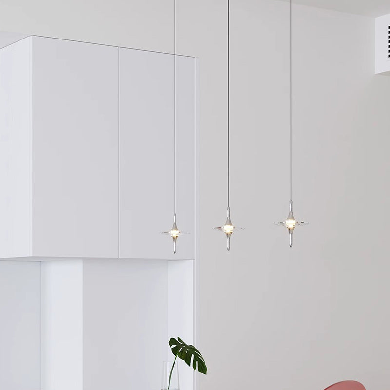 Modern Cone Metal Crystal LED Pendant Light