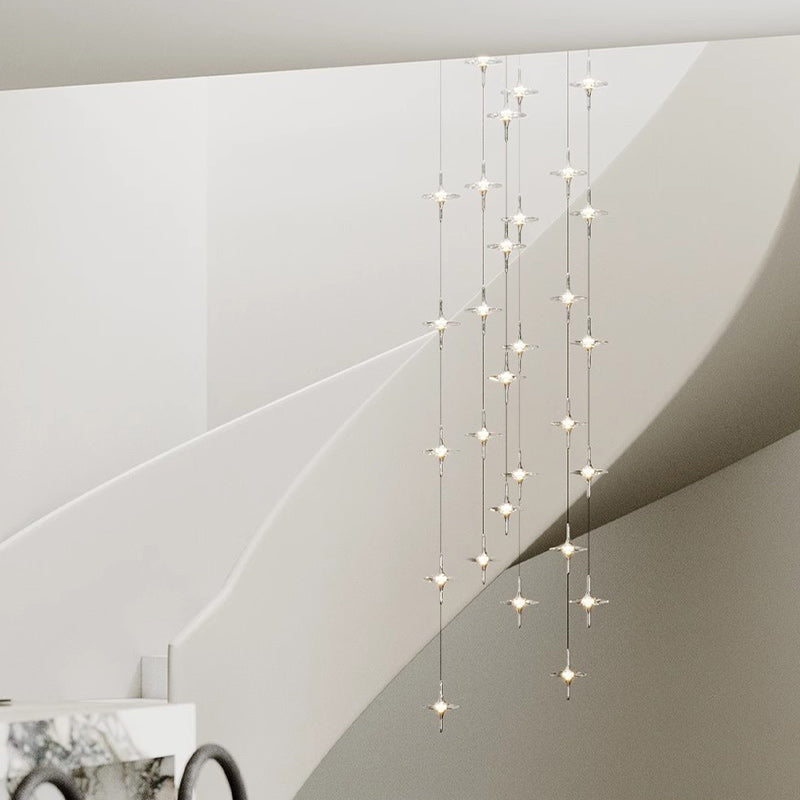 Modern Cone Metal Crystal LED Pendant Light