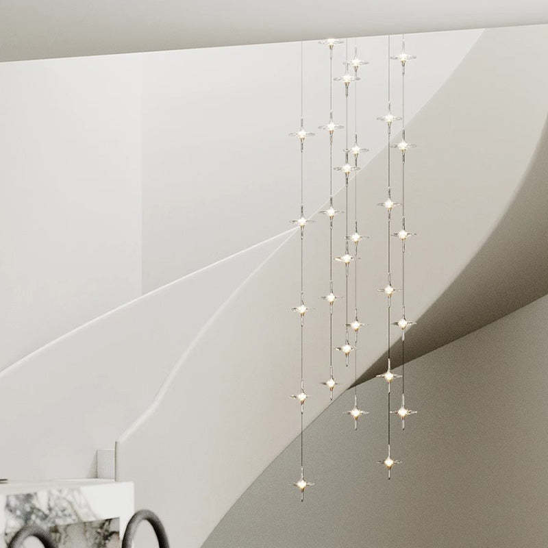Modern Cone Metal Crystal LED Pendant Light