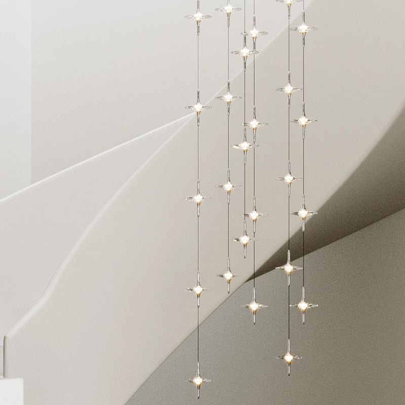 Modern Cone Metal Crystal LED Pendant Light