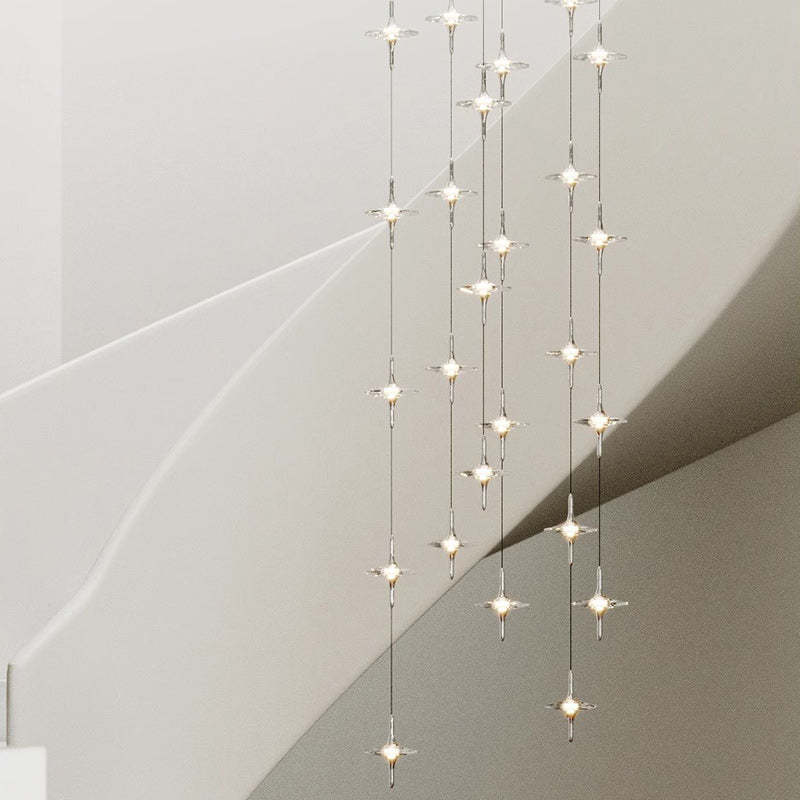Modern Cone Metal Crystal LED Pendant Light