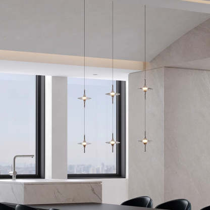 Modern Cone Metal Crystal LED Pendant Light