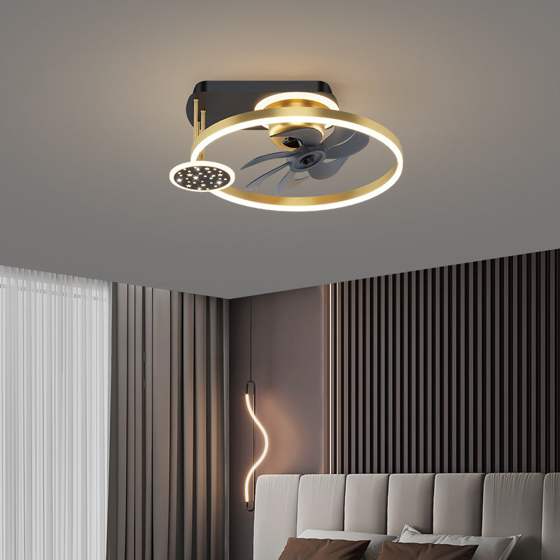 Nordic Iron Aluminum Mount Ceiling Fan Light