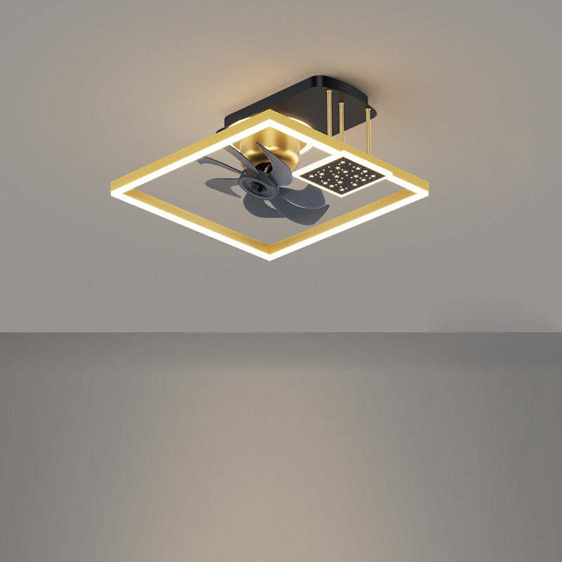 Nordic Iron Aluminum Mount Ceiling Fan Light