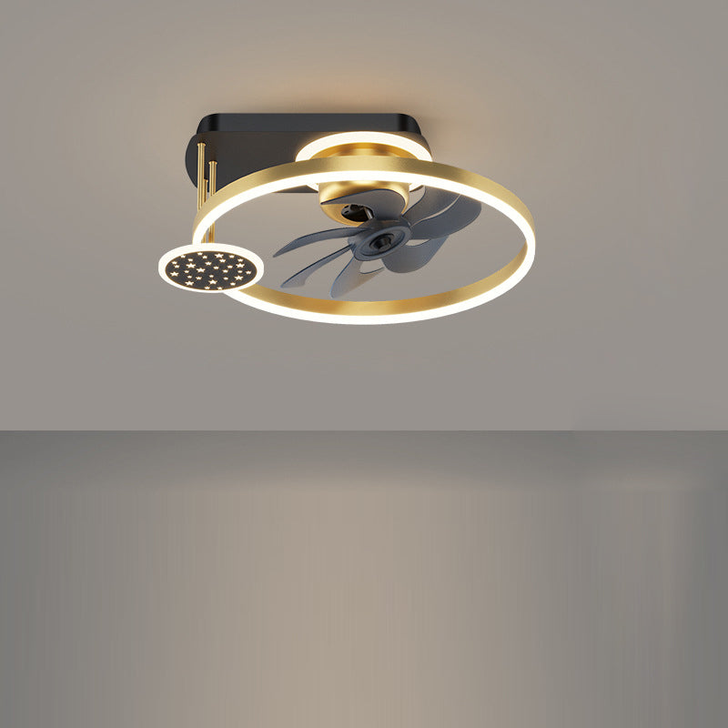 Nordic Iron Aluminum Mount Ceiling Fan Light