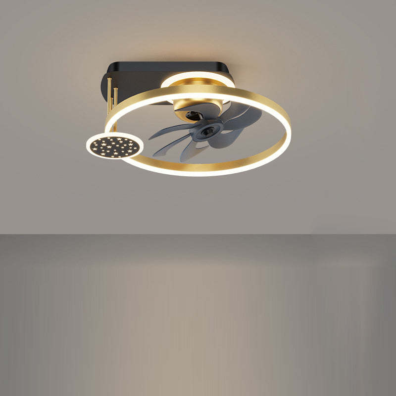 Nordic Iron Aluminum Mount Ceiling Fan Light