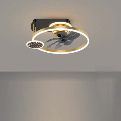 Nordic Iron Aluminum Mount Ceiling Fan Light