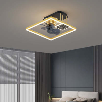 Nordic Iron Aluminum Mount Ceiling Fan Light