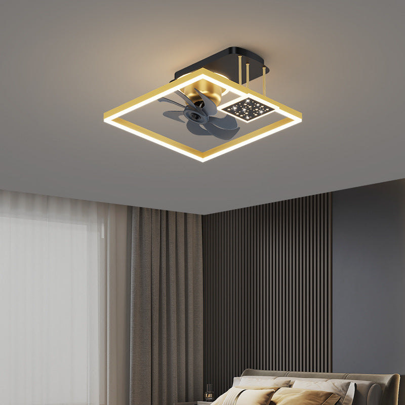 Nordic Iron Aluminum Mount Ceiling Fan Light