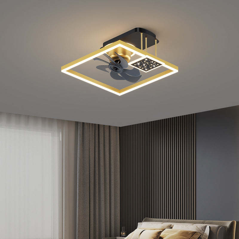 Nordic Iron Aluminum Mount Ceiling Fan Light