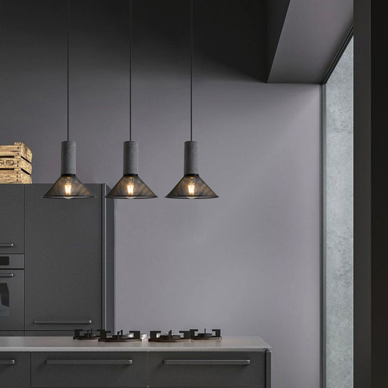 Industrial Cylinder Metal Cement Pendant Light
