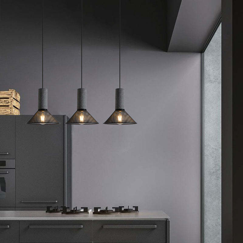 Industrial Cylinder Metal Cement Pendant Light