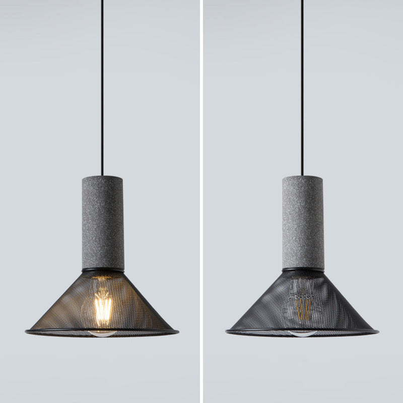 Industrial Cylinder Metal Cement Pendant Light