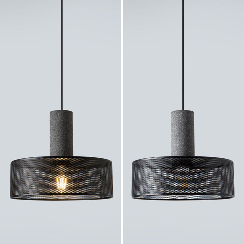 Industrial Cylinder Metal Cement Pendant Light