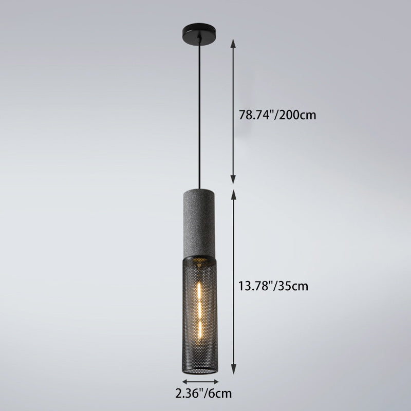 Industrial Cylinder Metal Cement Pendant Light