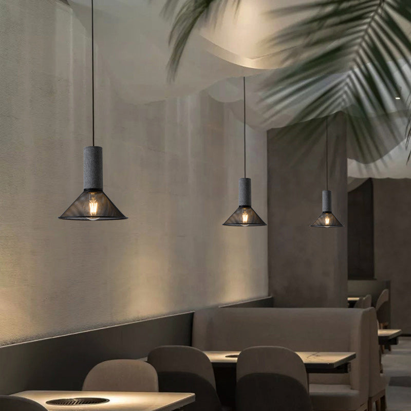 Industrial Cylinder Metal Cement Pendant Light