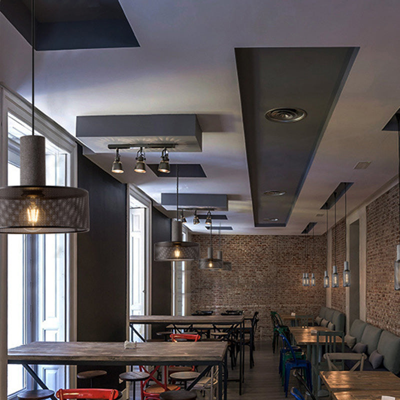 Industrial Cylinder Metal Cement Pendant Light