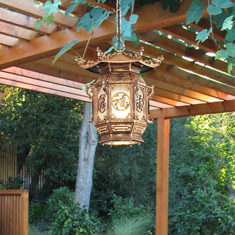 Chinese Lantern Aluminum Pendant Light