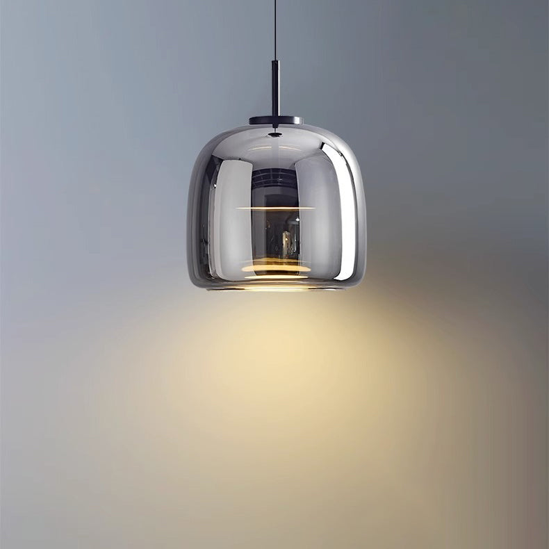 Scandinavian Cylinder Copper Glass LED Pendant Light