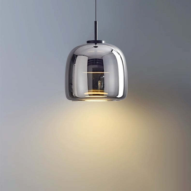 Scandinavian Cylinder Copper Glass LED Pendant Light